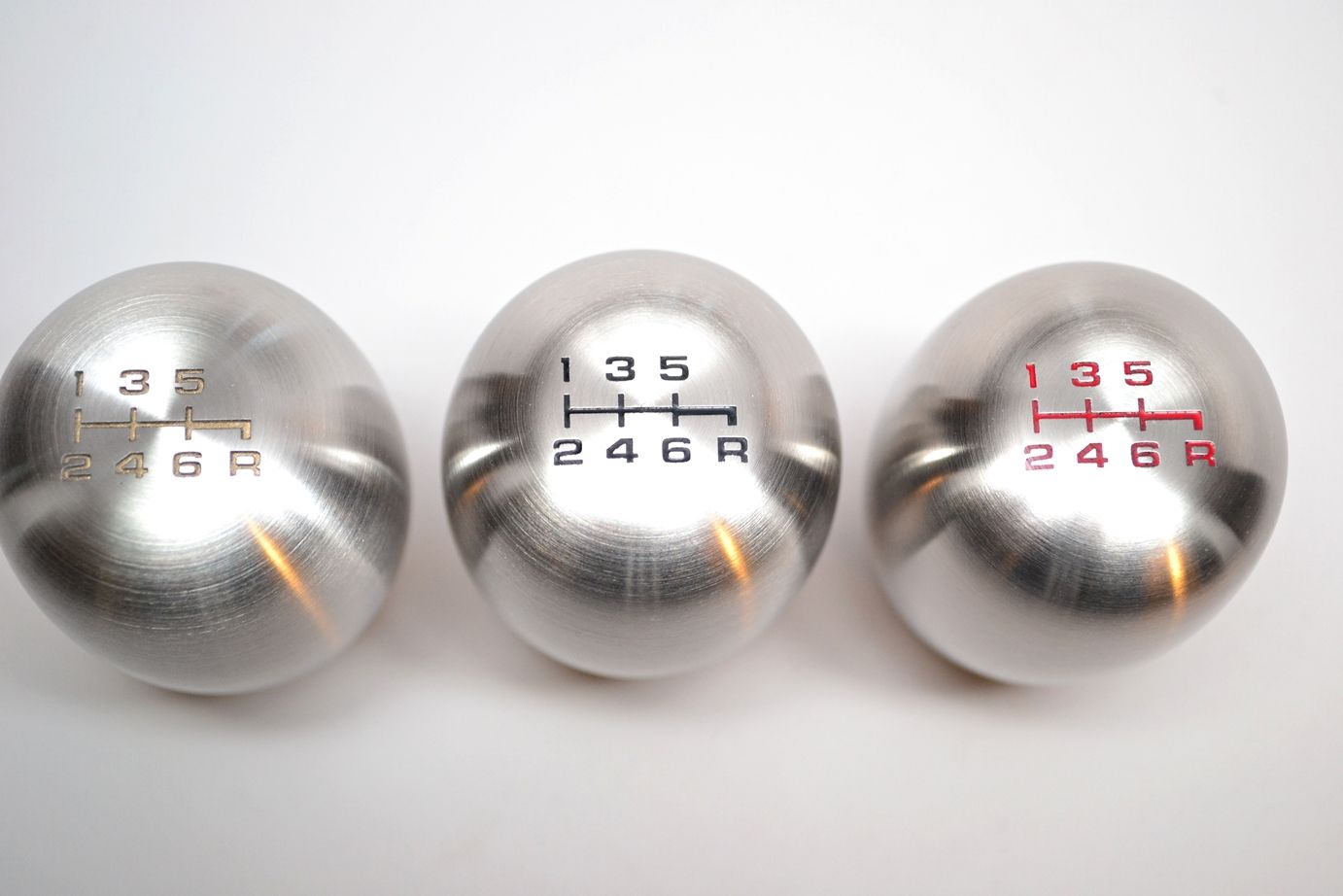 Moddiction Stainless steel and Titanium countersunk shift knobs. Many